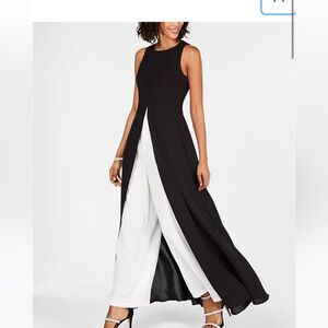 Adrianna Papell NWT Crepe overlay jumpsuit size 14W